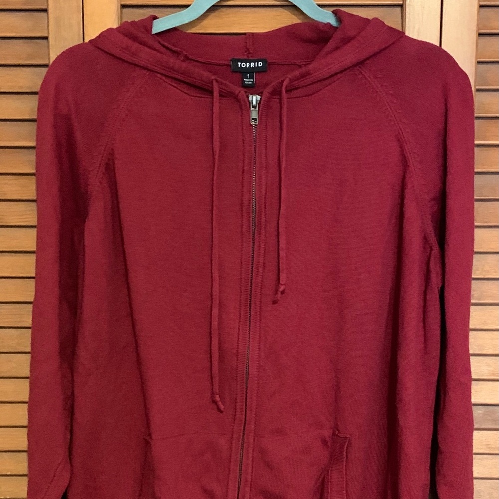 Torrid Zip Front Sweater - image 1